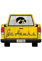 Iowa Hawkeyes Truck Back Cutout Sign - Black
