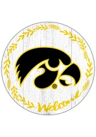 Iowa Hawkeyes Welcome Circle Sign - Black