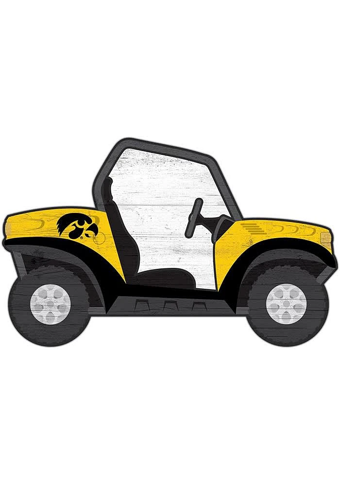 Iowa Hawkeyes ATV Cutout Sign - Black