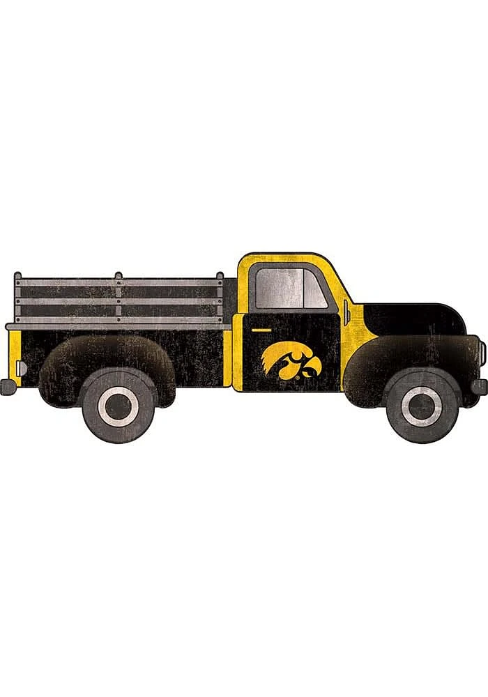 Iowa Hawkeyes 15 Inch Truck Sign - Black