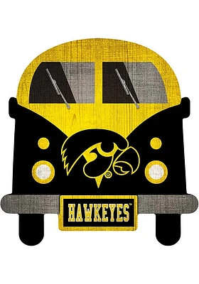 Iowa Hawkeyes Team Bus Sign - Black