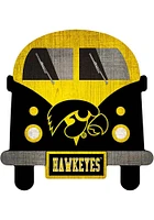 Iowa Hawkeyes Team Bus Sign - Black