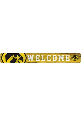 Iowa Hawkeyes Welcome Strip Sign - Black