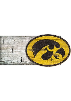 Iowa Hawkeyes Key Holder Sign - Black