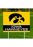 Iowa Hawkeyes Team Yard Sign - Black