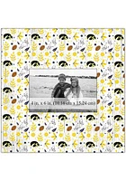 Iowa Hawkeyes Floral Pattern Picture Frame - Black
