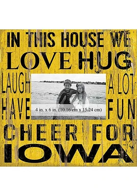 Iowa Hawkeyes In This House 10x10 Picture Frame - Black