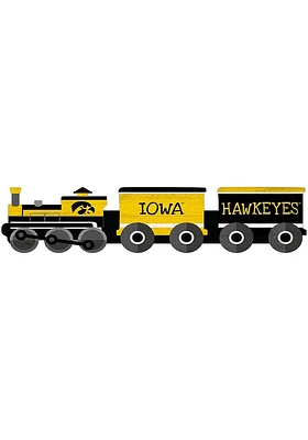 Iowa Hawkeyes Train Cutout Sign - Black