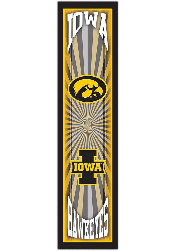 Iowa Hawkeyes Throwback Sign - Black