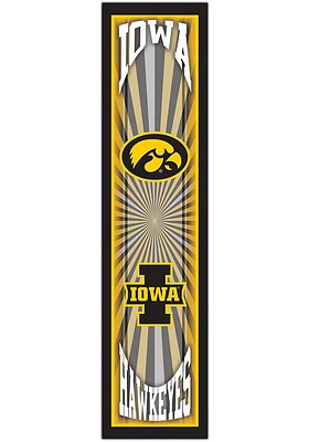Iowa Hawkeyes Throwback Sign - Black