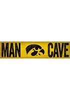 Iowa Hawkeyes Man Cave 6x24 Sign - Black