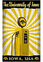 Iowa Hawkeyes Retro Pump Location Sign - Black