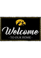 Iowa Hawkeyes Team Welcome 11x19 Sign - Black