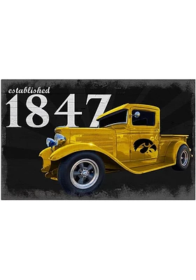 Iowa Hawkeyes Established Truck Sign - Black