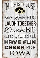 Iowa Hawkeyes In This House 11x19 Sign - Black
