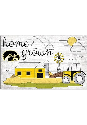Iowa Hawkeyes Home Grown Sign - Black