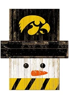 Iowa Hawkeyes Snowman Head Sign - Black