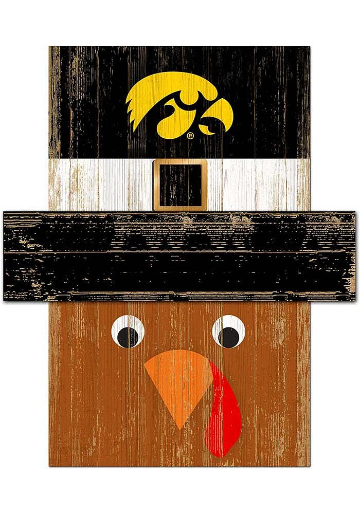 Iowa Hawkeyes Turkey Head Sign - Black