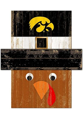Iowa Hawkeyes Turkey Head Sign - Black