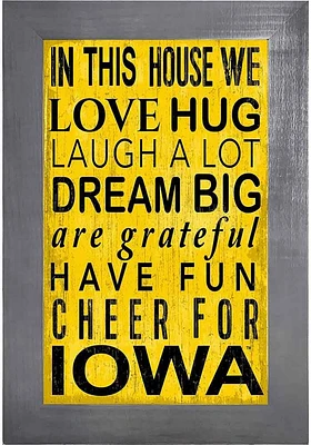 Iowa Hawkeyes In This House Picture Frame - Black