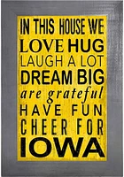 Iowa Hawkeyes In This House Picture Frame - Black