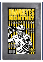 Iowa Hawkeyes 11x19 Framed Monthly Sign - Black