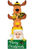 Iowa Hawkeyes 31 Inch Santa Stack Leaner Sign - Black