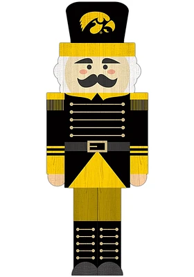 Iowa Hawkeyes 31 Inch Nutcracker Leaner Sign - Black