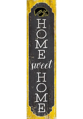 Iowa Hawkeyes 48 Inch Home Sweet Home Leaner Sign - Black