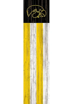 Iowa Hawkeyes 48 Inch Flag Leaner Sign - Black