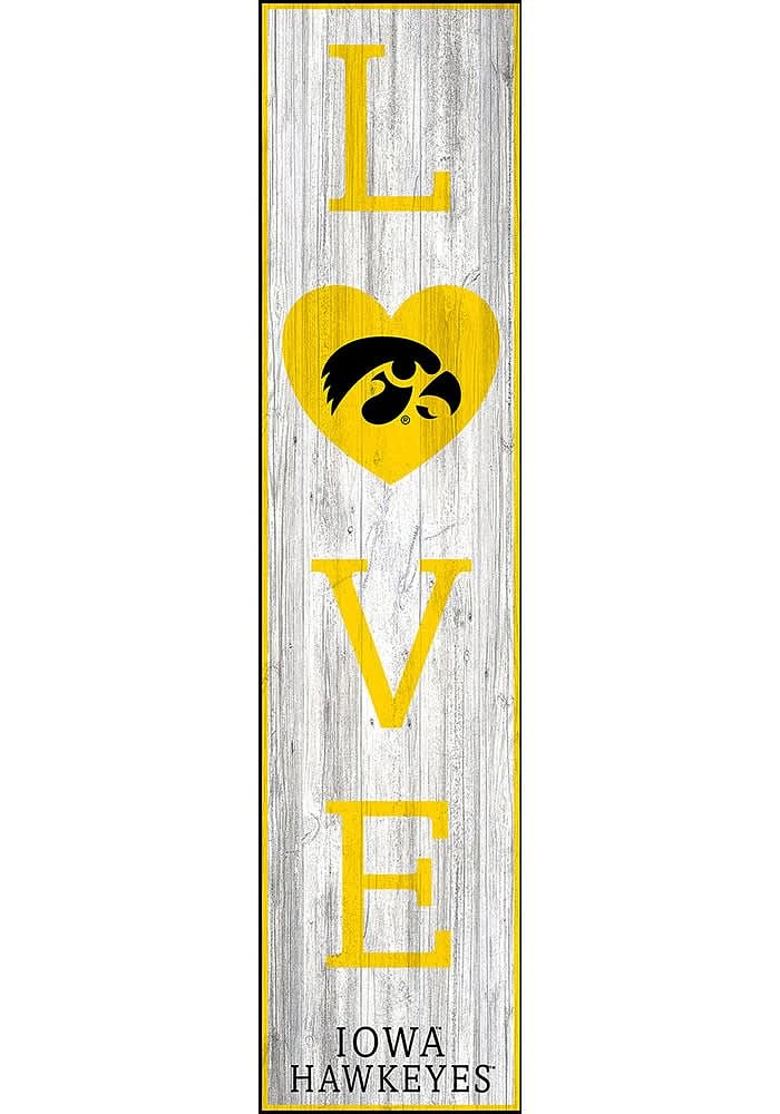 Iowa Hawkeyes 48 Inch Love Leaner Sign - Black