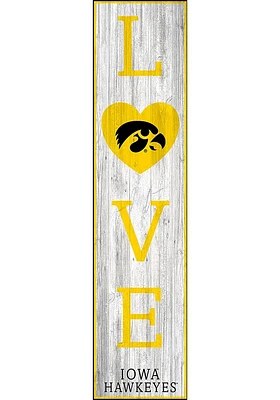 Iowa Hawkeyes 48 Inch Love Leaner Sign - Black