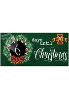 Iowa State Cyclones Chalk Christmas Countdown Sign - Red