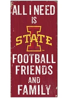 Iowa State Cyclones Football Friends and Family Sign - Red