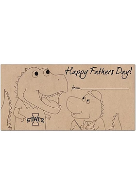 Iowa State Cyclones Fathers Day Coloring Sign - Red