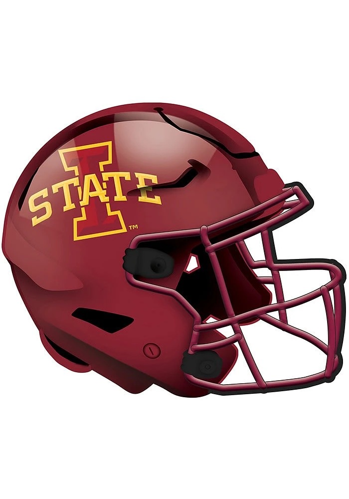 Iowa State Cyclones 12in Authentic Helmet Sign - Red