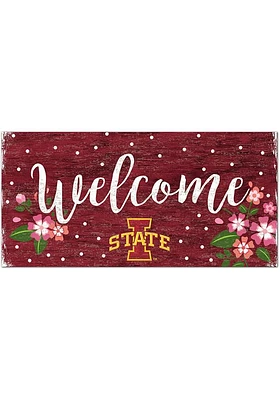 Iowa State Cyclones Welcome Floral Sign - Red