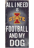 Iowa State Cyclones Football and My Dog Sign - Red