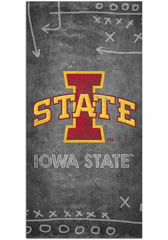 Iowa State Cyclones Chalk Playbook Sign - Red