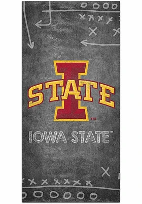 Iowa State Cyclones Chalk Playbook Sign - Red