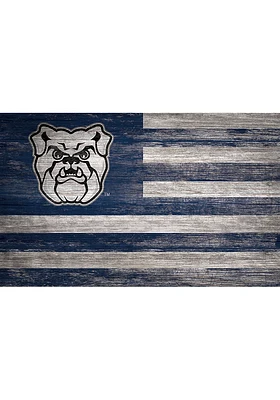 Butler Bulldogs Distressed Flag 11x19 Sign - Navy Blue
