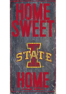 Iowa State Cyclones Home Sweet Home Sign - Red
