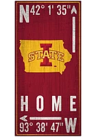 Iowa State Cyclones Coordinate Sign - Red