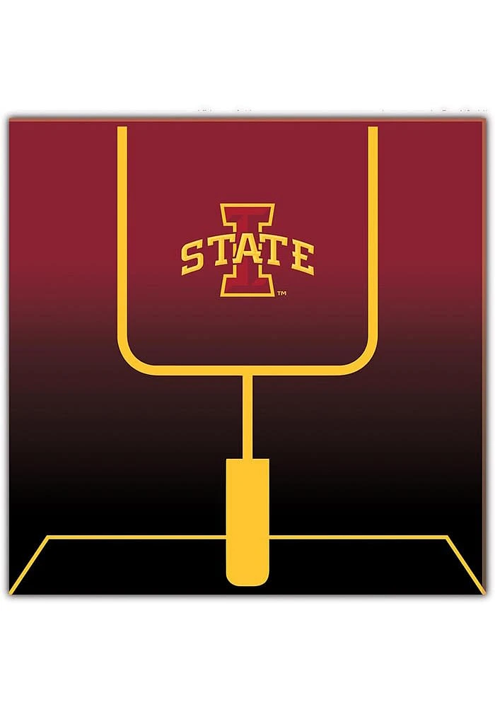 Iowa State Cyclones Goal Gradient Sign - Red