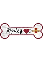 Iowa State Cyclones Dog Bone 6x12 Sign - Red