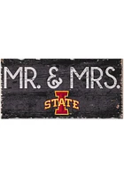 Iowa State Cyclones Mr and Mrs Sign - Red