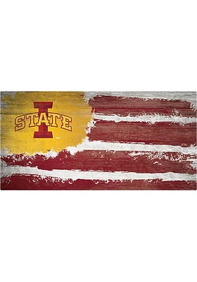 Iowa State Cyclones Flag 6x12 Sign - Red
