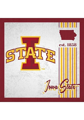Iowa State Cyclones Album Sign - Red