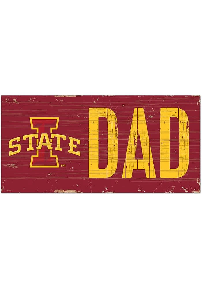 Iowa State Cyclones DAD Sign - Red