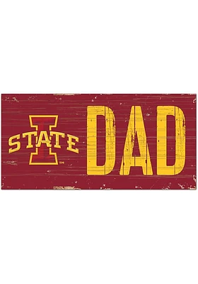 Iowa State Cyclones DAD Sign - Red